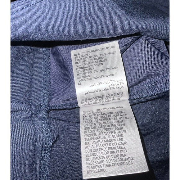 JM Collection Women's Pull On Tummy Control Slim Leg/Rivet Pants 2XL Blue - Picture 13 of 15